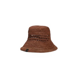 rag & bone Women's Daisie Rollable Straw Hat, Toffee, Brown, S-M