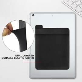 Newseego Portable External Hard Drive Carrying Case,Pouch Holder for Computer Accessories,Stick-On Laptop Organizer Storage Pocket for External Hard Drive,Wireless Mouse,Cables and Earphones,Black