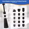 Hibbent Pull Down Kitchen Faucet Head Replacement LED Temp Display