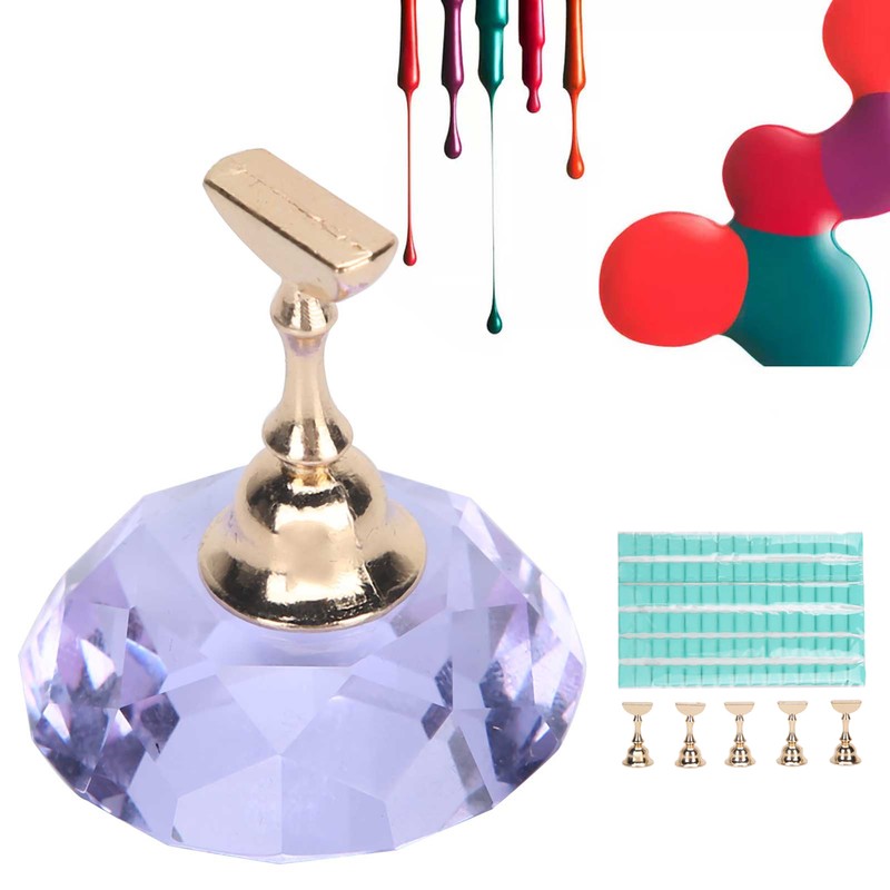 Nail Art Display Stand Set Magnetic Crystal Holder Practice Showing