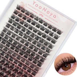 YOONOYA Eyelash Clusters, 140 Pieces, 10-16 mm, D Curl Eyelash Extensions, DIY Individual Eyelash Extensions for Self-Application of Lash Individual Extesnion at Home (QB-10-16 mm-140 Pieces)