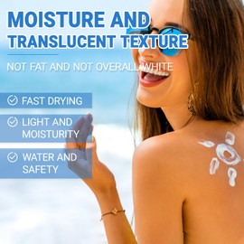 2 Stück Sonnencreme Lsf 100 Sonnenschutz Creme mit Uva/Uvb-Schutz die Textur Ist Erfrischend und Nicht Klebrig Wasserfest und Schweißfest und Bietet Lang Anhaltenden Schutz