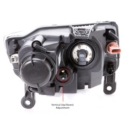 HEADLIGHTSDEPOT Black Housing Halogen Headlight Compatible with Jeep Grand Cherokee 2014-2016 Includes Right Passenger Side Headlamp