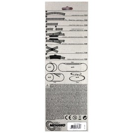 Mehano F234 Ersatz Gleis Gerades Zoll Gebogenes 10 Grad/R 457,2 mm, Mehrfarbig, 2 x 3-inch