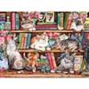 Puss Back in Books 1000 Piece Jigsaw Puzzle | Cat