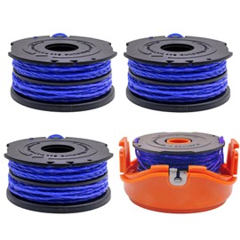 String Trimmer Spool Line and Cover for Black&Decker A6441 with A6442-XJ Caps,1.65mm dia 12.2m,Compatible with GL315,GL337,GL350,GL650,GL651,GL652,GL653,GL655,GL656, GL660,GL670,GL680(Spool *4+Cap*1)