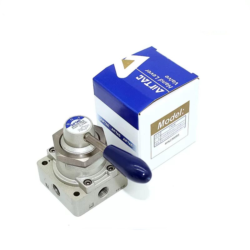 Hand Lever Valve AirTAC 4HV330-08 3/8" PT 4/3 Way Pneumatic