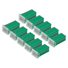Hihaha 40A Micro Cartridge Fuses/Engine Inner FMM M-Case Type Fuses for Car Truck/Durable Plastic Metal / 10 Pcs Dark Green