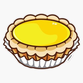 Magnet Egg Tart Dim Sum Magnet Bumper Sticker Car Magnet Flexible Reuseable Magnetic Vinyl 5"