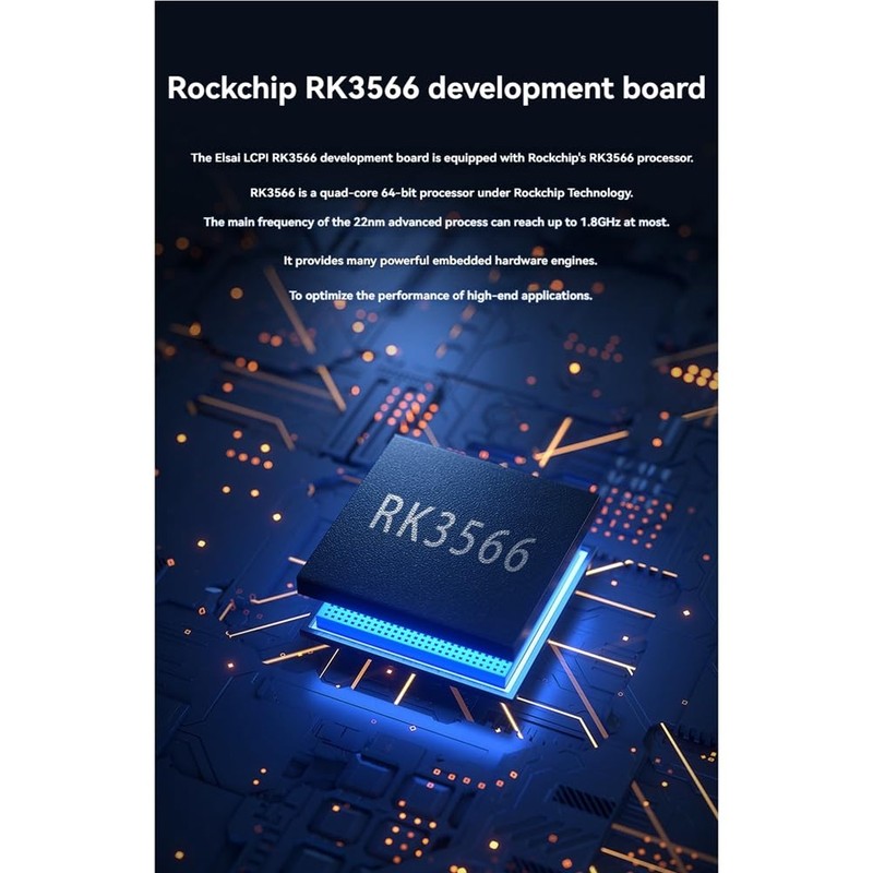 Snblzhef RK3566 Development Board 2G+16G ARM Microcontroller 4K@60fps WiFi-BT with