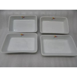 Aloha Airlines 4 Pcs Collector China Serving Cooking Dish Plate 6x4 casserole