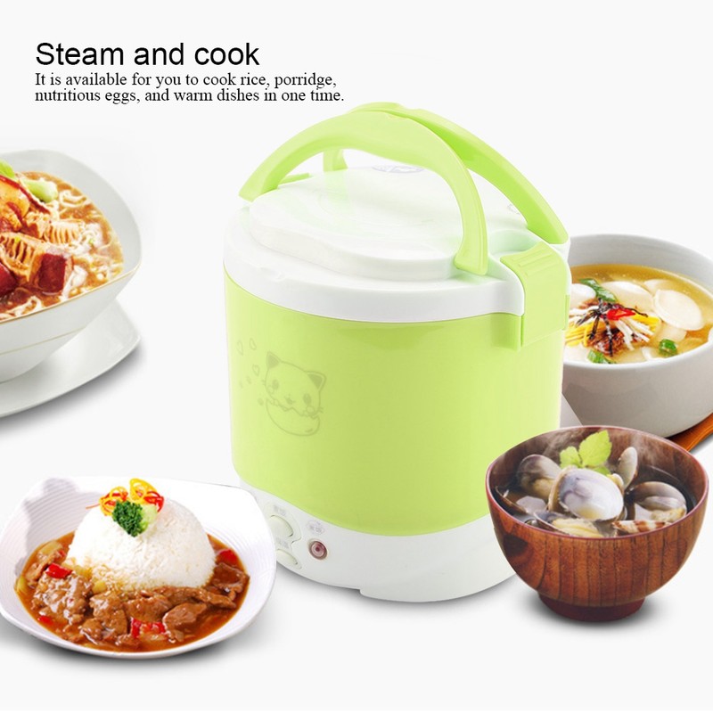 12V 100W 1L Electric Portable Multifunctional Rice Cooker Food Steamer