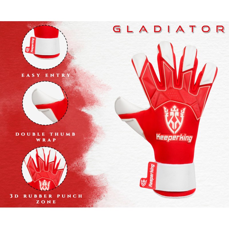 Keeperking GladiatorKing Negative Cut Professional Men's Goalkeeper Gloves with Professional