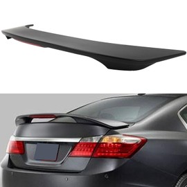 ECCPP OE Style Rear Trunk Spoiler Wing With 3rd Brake Light ABS fit for 2008-2012 for Honda Accord Rear Spoiler Wing Matte Black Rear Trunk Spoiler Wing w/LED Brake
