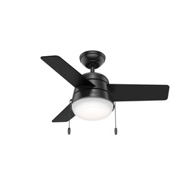 Hunter Fan Company 59302 Hunter 36" Aker Ceiling Fan with Light, Black