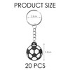 20 Pieces Football Keychains, Football Keychains, Mini Football Keychains, Sports