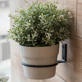 Yardwe 3pcs Hanging Flowerpot Bracket Metal Iron Wall-Mounted Planter Holder for Use Easy to Install Flowerpot Stand with Screws