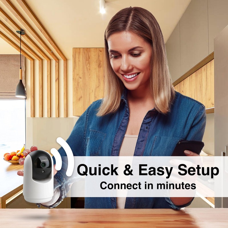 Connect SmartHome 2K Pan Tilt Wi-Fi Camera – Indoor Surveillance