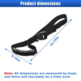 Car Grab Handle, Adjustable Standing Aid Safety Handle, Portable Vehicle Nylon Grip Handle for Elderly Disabled, Vehicle Support Grab Bar Mobility Assist Device for Car Truck Van (Black, 2PCS)