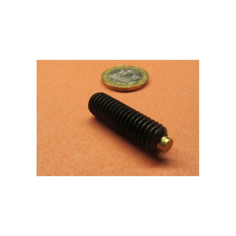 Kmac Alloy Steel Set Screws, Brass Tip, 3/8-16 x 1