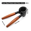 ZHIYUQL® Pack of 2 Nutcrackers Walnuts with Non-Slip Wooden Handle,