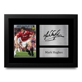 HWC Trading FR A4 Mark Hughes Gifts Printed Signed Autograph Picture for Football Fans and Supporters - A4 Framed