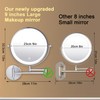 9 Inch Large Rechargeable Lighted Makeup Vanity Mirror Wall Mounted,