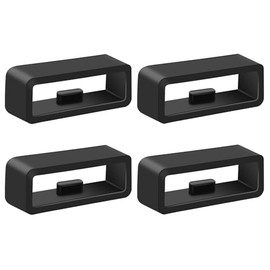 4pcs Band Keeper for Garmin Vivoactive 6/5/3/Venu Sq 2/Venu 2 Plus/Forerunner 55 245 165/Feinx 8 43mm/Fenix 7S/Fenix 6S/Fenix 5S Wristband Loop, 20mm Replacement Watch Band Ring 4*black