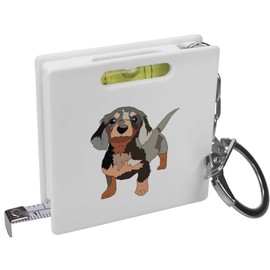 Azeeda 'Cute dachshund puppy' Keyring Tape Measure/Spirit Level Tool (KM00031924)