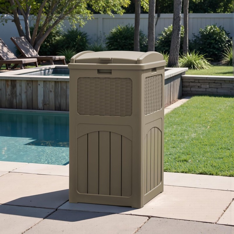 Greesum 33 Package Delivery Box for Outside, Patio Waterproof Resin