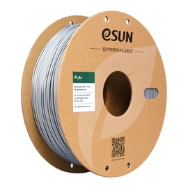 eSUN PLA+ Filament 1.75mm, 3D Printer Filament PLA Plus, Dimensional Accuracy +/- 0.03mm, 1KG Spool (2.2 LBS) 3D Printing Filament for 3D Printers, Silver