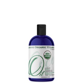 Organic Vitamin E Oil and Jasmine Essential Oil Infused Blend - 100% Organic Natural 43,000 IU Vegan Gentle Multi-Use Skin Hair Face Body Cuticle Moisture Daily Use - 4 oz, Packaging May Vary