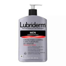 LUBRIDERM Men's 3-In-1 Moisturizing Body Lotion with Aloe 400ml