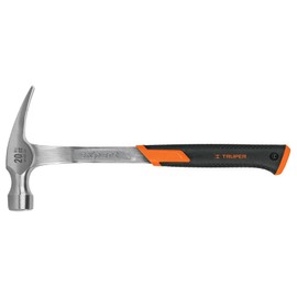 Truper Expert MXR-20, Martillo forjado, uña recta, 20 oz, mango de neopreno