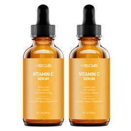 +1HEROLABS +1HEROLABS 2 Packs Vitamin C Serum for Face CAnti Aging Face & Eye Serum, Hyaluronic Acid, Reduce Fine Lines, Dark Spots and Wrinkle