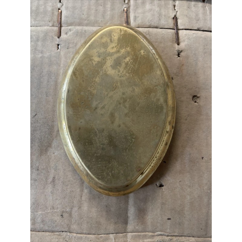 Lamp OVAL SOLID BRASS LAMP STAMPED BACKPLATE 6”LONG X 4