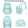 Esfoxes Heavy Duty Clear Backpack, School Backpack College Bookbag PVC
