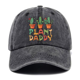 Plant Daddy,Funny Hats,Baseball Cap，Vintage Caps,Men Dad Hat,Retirement Gift for Plant Lover Gardener,Adjustable Cotton Baseball Cap for Men Black