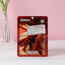 Foodaholic 3D Red Ginseng Natural Essence Mask Pack (10 sheets) / 푸드어홀릭3D 홍삼 내추럴에센스 마스크팩(10매)