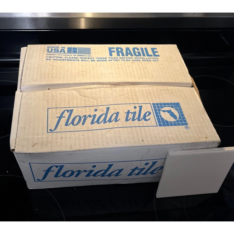 Florida Tile 1 pc. White Matte Ceramic Tile: 4-3/8" by