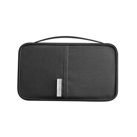 L&FY Premium Passport Holder, Women & Men Wallet Passport Bag, Essential Travel Wallet Covers Case Organizer for Tickets Cash ID Credit Card Bills Document (1, Denimi Black, Small)