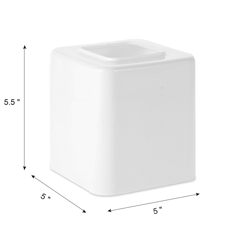 Youngever 2 Pack Tissue Box Covers, Re-usable Plastic Square Tissue