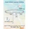 PROSTEEL Women Heart Anklet, L Letter Initial Ankle Bracelet, Adjustable