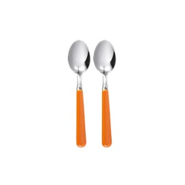 Excelsa Set Cucchiaini in Acciaio Inox, Arancione, 2 Pezzi