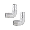 Walkinginrain 304 Stainless Steel Hose Barb 90 Degree Elbow 5/8"