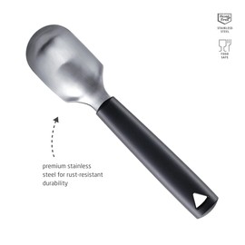 triangle 72 820 60 02 Fruchtlöffel professionelle Qualität zum Aushöhlen von Kürbis Melone Obst und Gemüse Eislöffel Eisportionierer