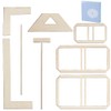AHANDMAKER Bookbinding Easy Scrapbooking Tool, Wood L-Shaped Ruler T-Shaped Ruler
