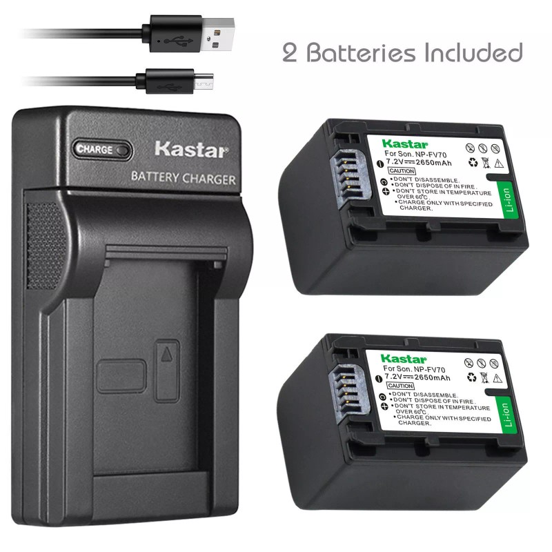 Kastar NP-FV70 Battery or Charger for Sony DEV-3 DEV-30 DEV-5