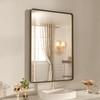 WEER 24x32 Inch Bronze Bathroom Mirror - Brushed Bronze Frame