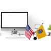Zigvert America & New Jersey Twin Desk Flag, US New